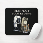 Respect Your Elders Retro Gaming Funny Gamer Contr Muismat (Met muis)