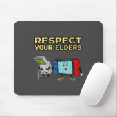 Respect Your Elders Retro Gaming Funny Gamer Contr Muismat (Met muis)