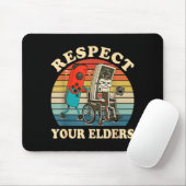 Respect Your Elders Retro Gaming Funny Gamer Contr Muismat (Met muis)