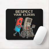 Respect Your Elders Retro Gaming Funny Gamer Contr Muismat (Met muis)