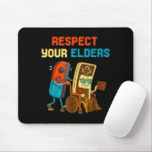Respect Your Elders Retro Gaming Funny Gamer Contr Muismat (Met muis)