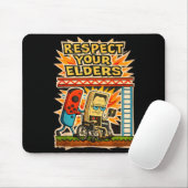Respect Your Elders Retro Gaming Funny Gamer Contr Muismat (Met muis)