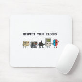 Respect Your Elders Retro Gaming Funny Gamer Contr Muismat (Met muis)