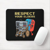 Respect Your Elders Retro Gaming Funny Gamer Contr Muismat (Met muis)
