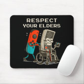 Respect Your Elders Retro Gaming Funny Gamer Contr Muismat (Met muis)