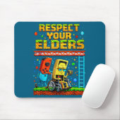 Respect Your Elders Retro Gaming Funny Gamer Contr Muismat (Met muis)