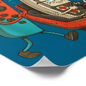 Respect Your Elders Retro Gaming Funny Gamer Contr Poster (Hoek)