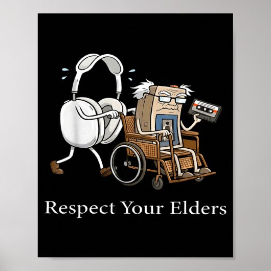 Respect Your Elders Retro Gaming Funny Gamer Contr Poster (Voorkant)