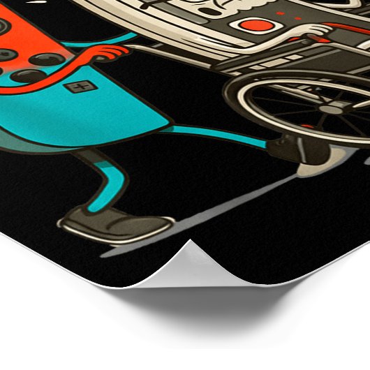 Respect Your Elders Retro Gaming Funny Gamer Contr Poster (Hoek)