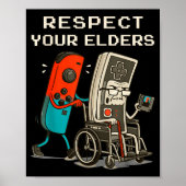 Respect Your Elders Retro Gaming Funny Gamer Contr Poster (Voorkant)