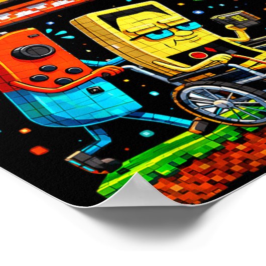 Respect Your Elders Retro Gaming Funny Gamer Contr Poster (Hoek)