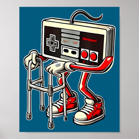 Respect Your Elders Retro Gaming Funny Gamer Contr Poster (Voorkant)