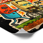 Respect Your Elders Retro Gaming Funny Gamer Contr Poster (Hoek)