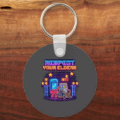 Respect Your Elders Retro Gaming Funny Gamer Contr Sleutelhanger (Voorkant)