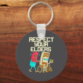 Respect Your Elders Retro Gaming Funny Gamer Contr Sleutelhanger (Voorkant)
