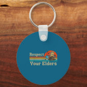 Respect Your Elders Retro Gaming Funny Gamer Contr Sleutelhanger (Voorkant)
