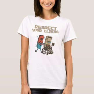 Respect Your Elders Retro Gaming Funny Gamer Contr T-shirt