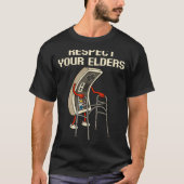 Respect Your Elders Retro Gaming Funny Gamer Contr T-shirt (Voorkant)