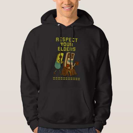Respect Your Elders Retro Gaming Funny Gamer  Hoodie (Voorkant)