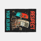 Respect Your Elders Retro Gaming Video Gamer 80s B Fleece Deken (Voorkant (Horizontaal))