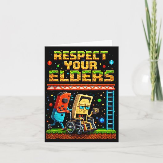 Respect Your Elders Retro Gaming Xel Gamer Control Kaart (Voorkant)