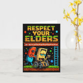 Respect Your Elders Retro Gaming Xel Gamer Control Kaart (Gele Bloem)