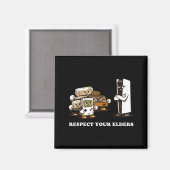 Respect Your Elders T Retro 90s Gaming Magneet (Voorkant / Achterkant)