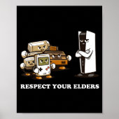 Respect Your Elders T Retro 90s Gaming Poster (Voorkant)