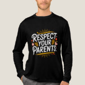 Respect Your Parents — Men’s Inspirational Tri-Ble Tri-Blend Shirt (Voorkant volledig)