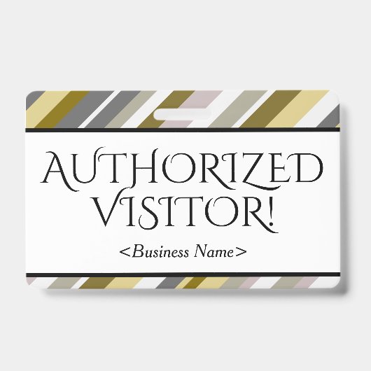 Respectabel "GEAUTORISEERDE BEZOEKER!" Badge (Voorzijde)