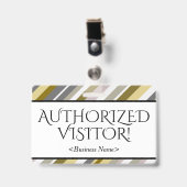 Respectabel "GEAUTORISEERDE BEZOEKER!" Badge (Voorzijde met clip)