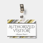 Respectabel "GEAUTORISEERDE BEZOEKER!" Badge (Achterkant met clip)