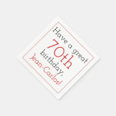 Respectabele 70e verjaardag papieren servetten (Hoek)