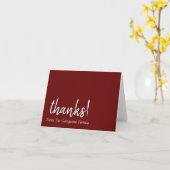 Respectabele "bedankt!" + familienaam kaart (Gele Bloem)