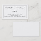 Respectabele en Elegante Advocaat Visitekaartje (Voorkant / Achterkant)