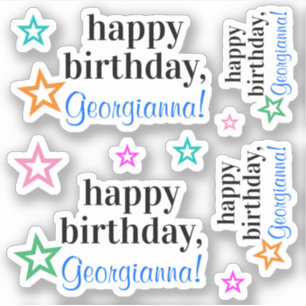 Respectabele "gelukkige verjaardag" + de Vorm van  Sticker