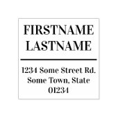 Respectabele, schone, elegante naam + adres rubberstempel (Afrduk)