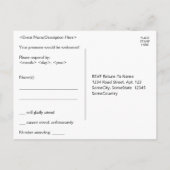 Respectable & Elegant "RSVP" Briefkaart (Achterkant)