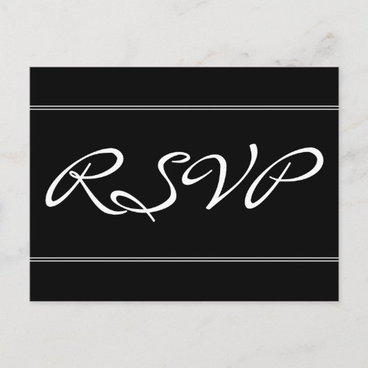 Respectable & Elegant "RSVP" Briefkaart (Voorkant)