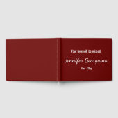 Respectable & gepersonaliseerde condoleances Gaste Gastenboek (Volledig)