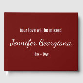 Respectable & gepersonaliseerde condoleances Gaste Gastenboek (Voorkant)