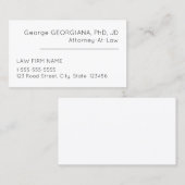 Respectable Juridisch Professioneel Visitekaartje (Voorkant / Achterkant)