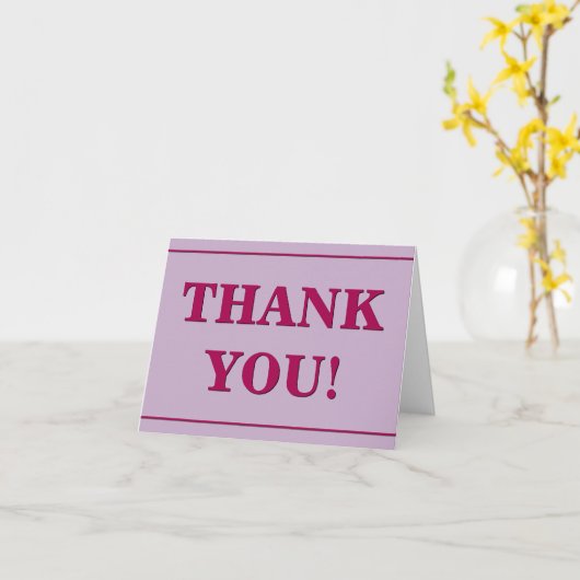 Respectable, Schoon "DANK U!" Kaart (Gele Bloem)