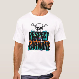 Respecteer alle angst geen schedel T-shirt