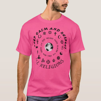 Respecteer alle religies Shirten en maskers houden T-shirt