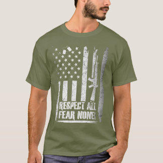 Respecteer alles - Angst geen! Militaire T-shirt