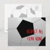 Respecteer alles, vrees geen Voetbal Briefkaart (Voorkant / Achterkant)