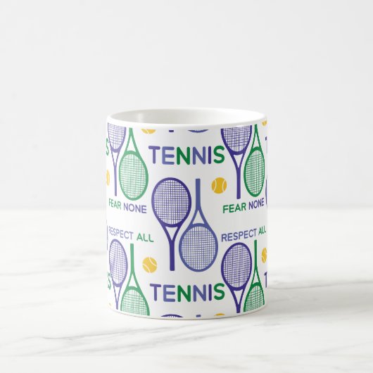 Respecteer alles, vrees niets - groen / paars koffiemok (Center)