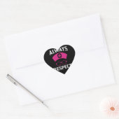 Respecteer altijd verpleegster hart sticker (Envelop)