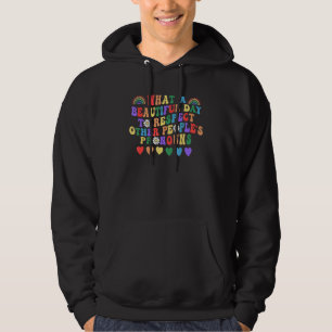 Respecteer andermans voornaamwoorden lgbt lesbisch hoodie